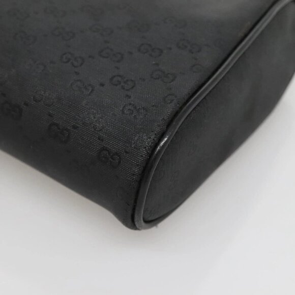 GUCCI Micro GG Supreme Pouch PVC Black Gold Auth 133307 - Picture 8 of 16